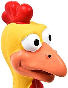 Tamu style Rubber Chicken Squeaky Dog Toys for Small, Medium or Large Pet Breeds, Play Fetch, Reduce Separation Anxiety
