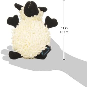 goDog Fuzzy Wuzzy Lamb Squeaky Plush Dog Toy, Chew Guard Technology - Assorted, Small