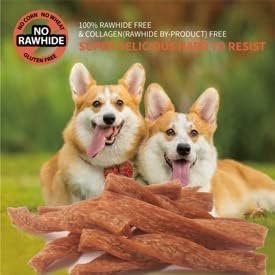 Chicken Dog Chew Twist Sticks, Puffed Human Grade Chicken Dog Treat Sticks, Rawhide Alternative, Easy to Digest 20pcs/Pack