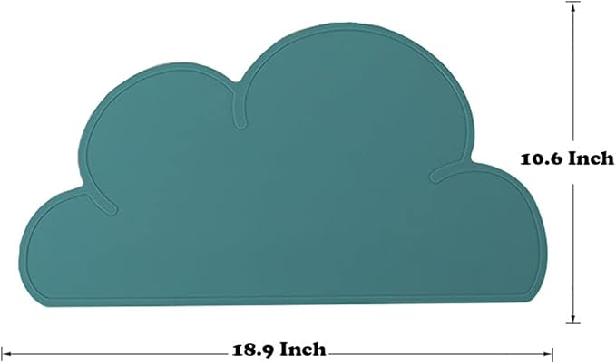 Love Dream Silicone Pet Feeding Food Mat Dog Cat Placemat Mat with Raised Edge, Anti-Slip Waterproof Pet Bowl Mats Pet Food Tray (Blackish Green)