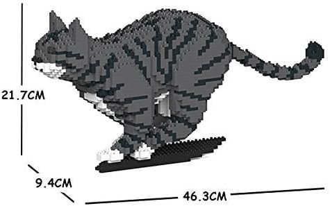 JEKCA Cat 18S-M02 | Tabby Cat Plastic Building Blocks | Age 14+