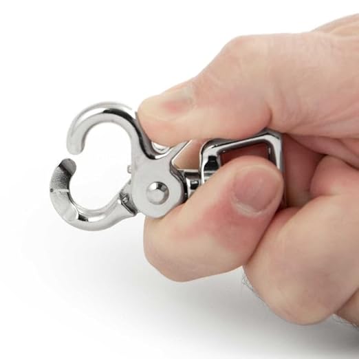 Jeffers Trigger Snap Scissor Snap Clip with Swivel Square Eye 2.5" – Nickel Plated Die Cast for Rope, Pet Leash, Harness, Keychain, DIY Crafts, Camping, Tools, Utility Use - 3/4" 10 Pack