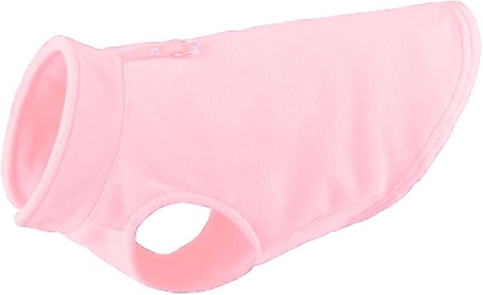JACKO & CO - Fleece Vest Dog Sweater with Leash Ring - Soft, Warm & Lightweight Pullover Coat for Small & Medium Dogs, Puppies & Cats - Cozy Fall/Winter/Spring Pet Jacket (Pink Lemonade, Small 4-6lbs)