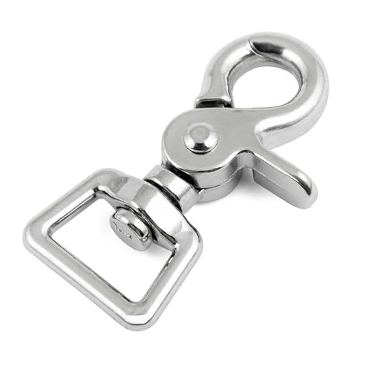 Jeffers Trigger Snap Scissor Snap Clip with Swivel Square Eye 2.5" – Nickel Plated Die Cast for Rope, Pet Leash, Harness, Keychain, DIY Crafts, Camping, Tools, Utility Use - 3/4" 10 Pack