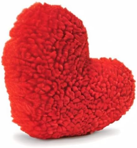 Jeffers Pet Plush Dog Toy with Squeaker, Fleecy Red Heart 6.5" - Soft Crinkle Fabric, Safe & Durable, Healthy Fun for Small & Medium Dogs, Interactive Play, Fetch, Tug - Best Gift for Active Games