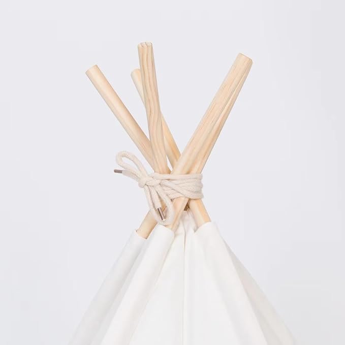 Dog Teepee Bed Cat Tent Portable Houses Pet Puppy with Thick Cushion (L:Size fits 15kg/33lbs (Pets))