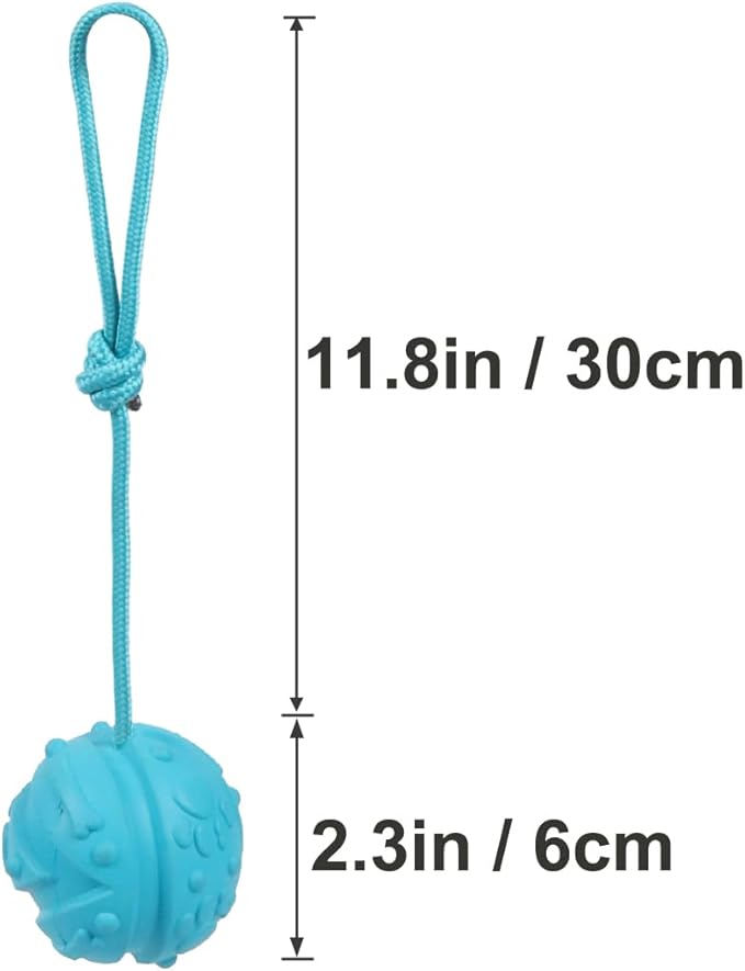 Dog Training Ball on Rope, 2Pcs Dog Rope Toys for Chew Training, Pull Throw and Fetch