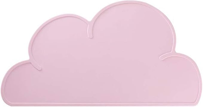 Love Dream Silicone Pet Feeding Food Mat with Raised Edge, Anti-Slip Waterproof Pet Bowl Mat Placemat for Dog and Cat (Pink)