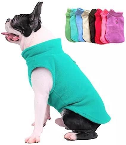 JACKO & CO - Fleece Vest Dog Sweater with Leash Ring - Soft, Warm & Lightweight Pullover Coat for Small & Medium Dogs, Puppies & Cats - Cozy Fall/Winter/Spring Pet Jacket (Turquoise, Small 4-6lbs)