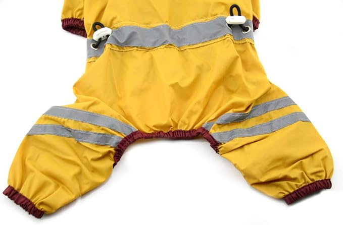 PVC Dog Raincoat Single- Layer Puppy Rain Coat Waterproof Breathable Pet Cat Small Dog Rainwear (Yellow,) Cute Dog Apparel Accessories