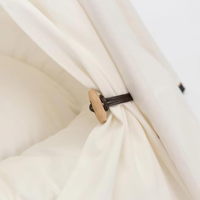 Pet Teepee Dog & Puppy Cat Tents Tipi Bed Portable Houses with Thick Cushion for Pets Up to 15lbs