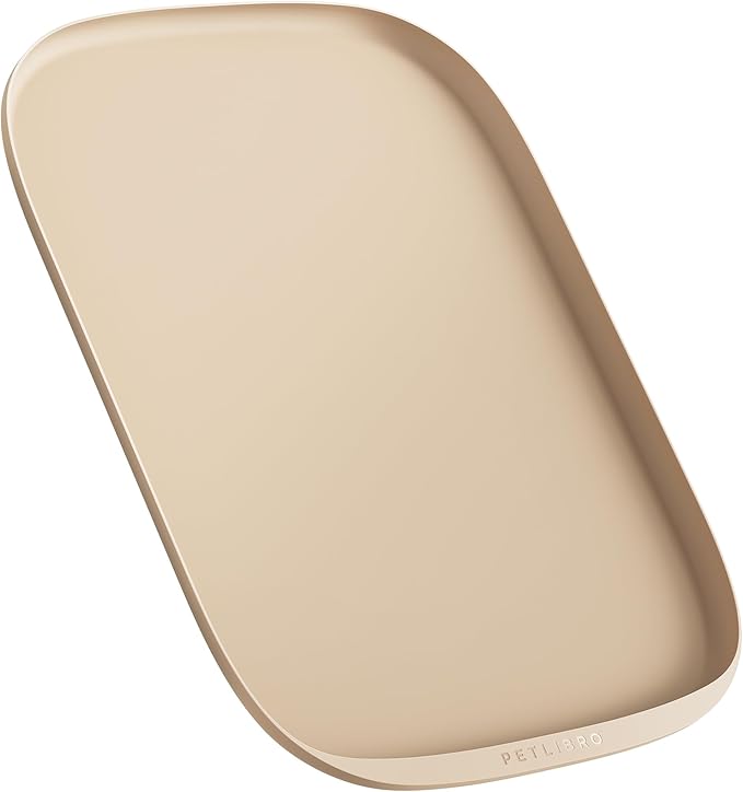 PETLIBRO Cat Food Mat Safety Silicone Dog Food Mat for Feeder Fountain Waterproof Dog Bowl Mats Raised Edge Spill Protection Floor, Cove Feeding Pet Mat(for PLAF109 PLAF301), 22''x16.5''