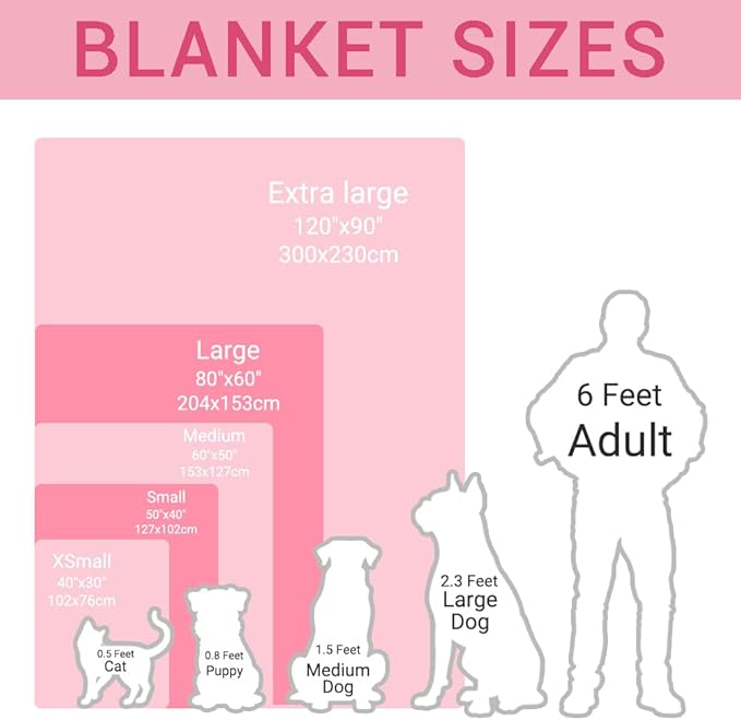 Custom Pet Name Personalized Dog Blanket, Puppy Gift for Dog Lovers, Cute Dog Paw Prints Soft Flannel Throw Blanket, Extra Small 40"x30"