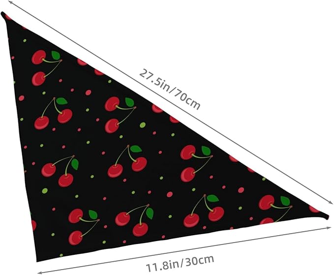 Cherry Dog Bandana Scarf Triangle Bibs Pet Accessories Cat Kerchief