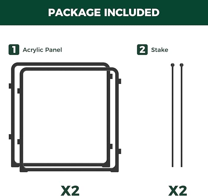 FXW Pawadise Acrylic & Wire Mesh Indoor Dog Playpen, Heavy Duty 24 Inch 2 Panels Metal Dog Pen for Puppy and Small Dogs, Black│Patented
