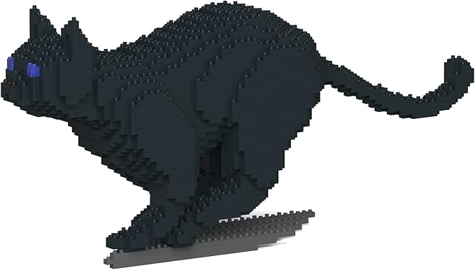 JEKCA Cat 19S-M02 | Black Cat Plastic Building Blocks | Age 14+
