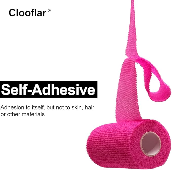 12 Pack Self Adhesive Bandage Wrap,3" X 5 Yards Black Elastic Cohesive Bandage for Sports,Wrist,Ankle,Vet Wrap,Grip Tape