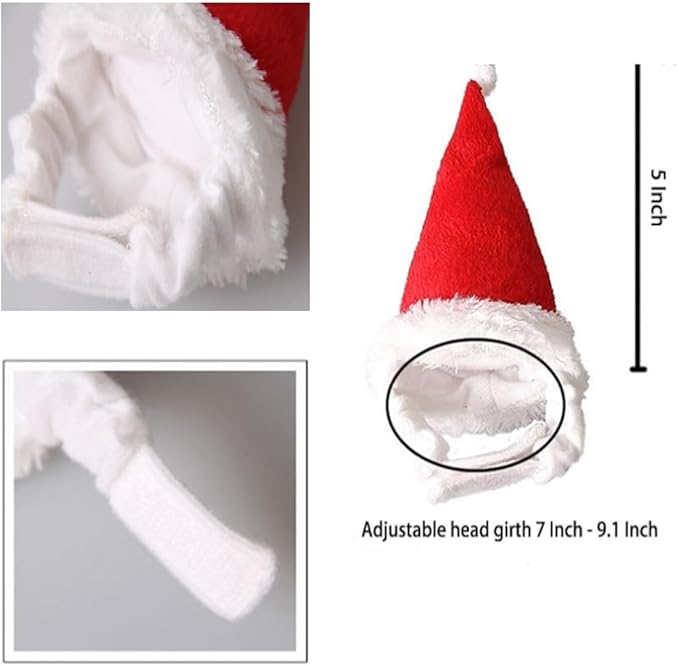 ANIAC Christmas Hamster Hats Guinea Pig Costume Mini Santa Hat for Kitten Chinchilla Rabbit Bunny Hedgehog Ferret Squirrel Rats Duck Newborn Puppy…