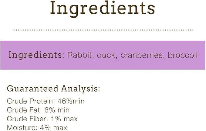 Herbsmith Sassy Cat Treats - Freeze Dried Rabbit & Duck - All Natural - Limited Ingredient - 1.25 oz