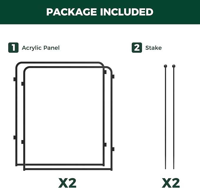 FXW Pawadise Acrylic & Wire Mesh Indoor Dog Playpen, Heavy Duty 32 Inch 2 Panels Metal Dog Pen for Small and Medium Dogs, Black│Patented