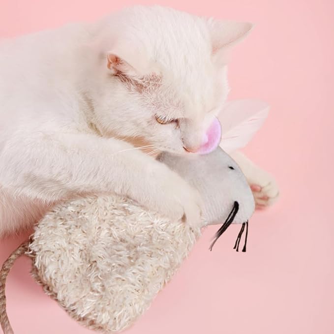 9sets Cat Teaser Biting Toys Interactive Plush Cat Toy Set Pet Playthings Fun 3pcs*3 Random