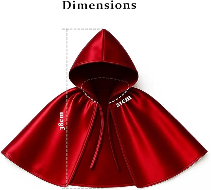 Devil Cat Cloak and Horned Mask Costume for Indoor Cats, Funny Superhero Pet Outfit for Halloween, Cosplay and Party Photoshoots, Red Hooded Cape and Mask Set for Cats – Big/Middle