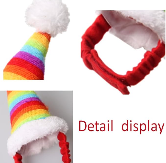 ANIAC Christmas Hamster Hats Guinea Pig Costume Mini Santa Hat for Kitten Chinchilla Rabbit Bunny Hedgehog Ferret Squirrel Rats Duck Newborn Puppy…