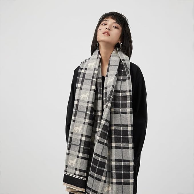 Jeelow Womens Pashmina Shawl Wrap Scarf - Elegant Dressy Evening Poncho Cape for Formal and Wedding Outfits