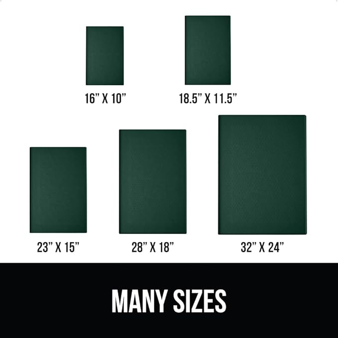 GORILLA GRIP 100% Waterproof Raised Edge BPA Free Silicone Pet Feeding Mat, Dog Cat Food Mats Contain Spills Protects Floors, Placemats for Cats and Dogs Water Bowl, Pets Accessories 18.5x11.5 Green