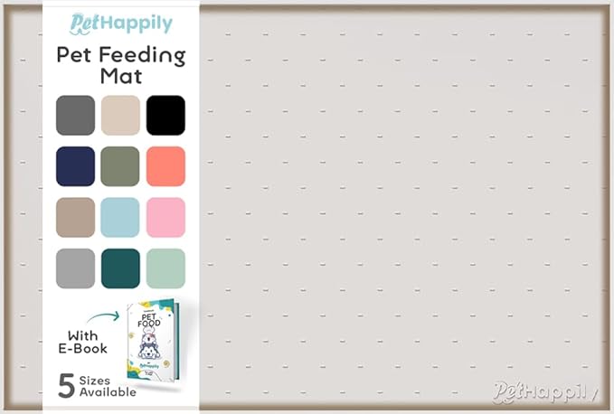 Dog Food Mat - 24x15 Raised Edges Dogs Mat for Food and Water Prevent Spill, Waterproof Cat Food Mats Protect Floors, Easy Clean Dog Bowl Mats for Food and Water, Silicone Pet Feeding Placemats Mist