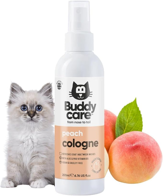 Cat Perfume & Cologne Spray | Peach Scented (200ml) Refreshing Perfume for Indoor & Outdoor Cats