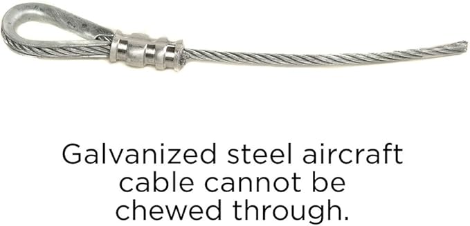 Chew Proof Dog Leash, 5' Heavy Duty with Padded Handle and Reflective Black/Silver Weave Poly Sheath - Alpine Outfitters Hand-Made in The USA!