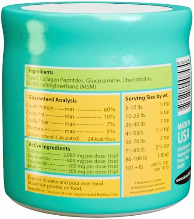 Well-Being for Dogs Joint Health Supplement, Contains Glucosamine, Plus Chondroitin, Collagen and MSM, Professional Grade Wellness Supports Healthy Joints, For All Breeds and Sizes, 60 Doses
