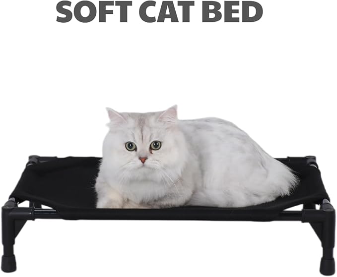 Heated Outdoor Cat House - Large, Weatherproof & Insulated for Multiple Cats (Black)