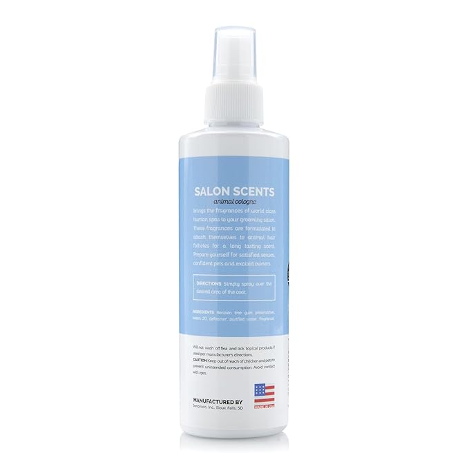 Bark2Basics Salon Scents Pet Grooming Cologne - 8 oz, Natural Professional Groomer Perfume for Dogs and Cats, Long Lasting, Deodorizing, (Vanilla Black Raspberry)