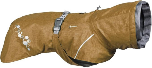 Hurtta Monsoon Coat II ECO, Wet Weather Dog Raincoat Coat, Desert, 11 in