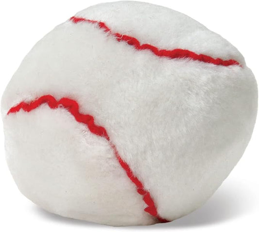 Jeffers Pet Sporty Pup Plush Baseball Squeaker Dog Toy, 4" - Soft Interactive Plush Ball for Dogs & Puppies, Indoor Play, Fetch, Cuddle, Interactive Fun, Birthday, Holiday, Christmas, Halloween