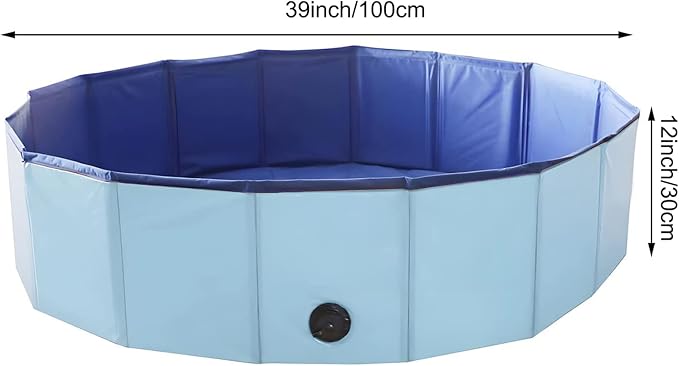 Artilife Whelping Box for Dogs and Puppies,Welp Box Whelping Pool,Whelping Pen for Dogs,Easy to Clean (39inch Dia.x12inch H(100x30cm), Blue)