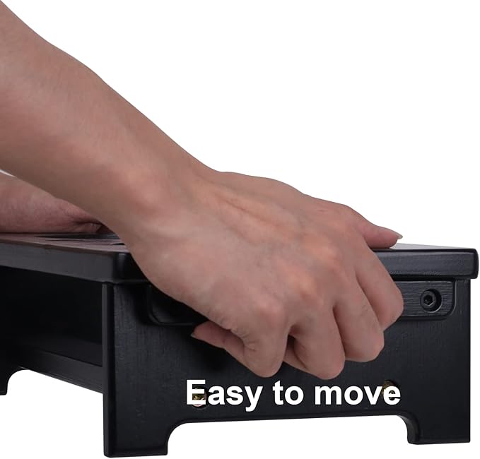 HTB Elevated Dog Bowls, Raised Dog Bowl Stand with 2 Stainless Steel Bowls, Elevated Raised Dog Bowls for Large Medium Small Sized Dogs- Black Small