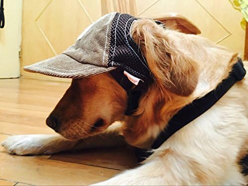 Pet Dog Baseball Cap Sport Cap Hat - Outdoor Hat Sun Protection Summer Cap for Small Medium Large Dog (Small Cap, Brown)
