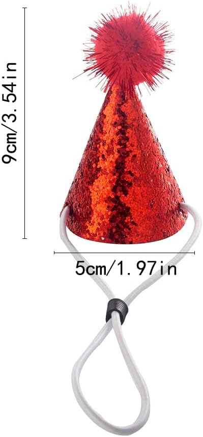 10pcs Mini Party Hats for Stuffed Animals Dog Birthday Hat Small Dog Hats Cat Birthday Hat Party Decorations Pet Grooming Costume Accessories