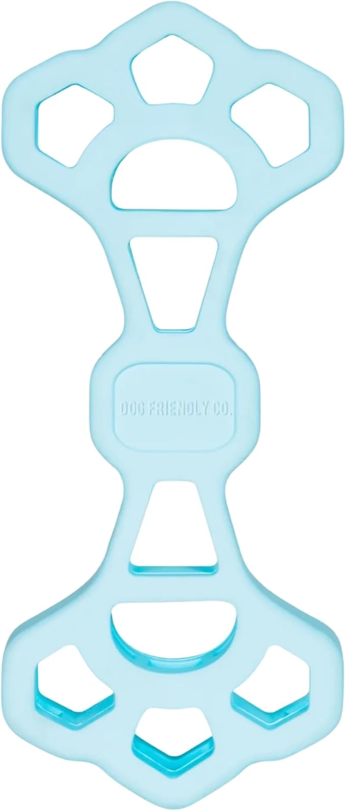 Dog Friendly Co Byte Bone | Tug of War Dog Toy | Chew, Tug & Fetch | Made from Heavy-Duty Rubber for Aggressive Chewers | Interactive Play | Keeps Dogs Active, Strong & Engaged | Blue | 1 Count