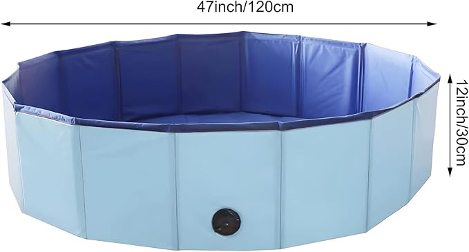 Artilife Whelping Box for Dogs Welp Box Whelping Pool,Puppy Whelping Pen for Dogs Puppies,Great for Puppies,Easy to Clean (47inch Dia.x12inch H(120x30cm), Blue)