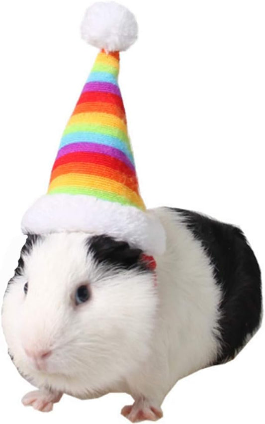 ANIAC Christmas Hamster Hats Guinea Pig Costume Mini Santa Hat for Kitten Chinchilla Rabbit Bunny Hedgehog Ferret Squirrel Rats Duck Newborn Puppy…