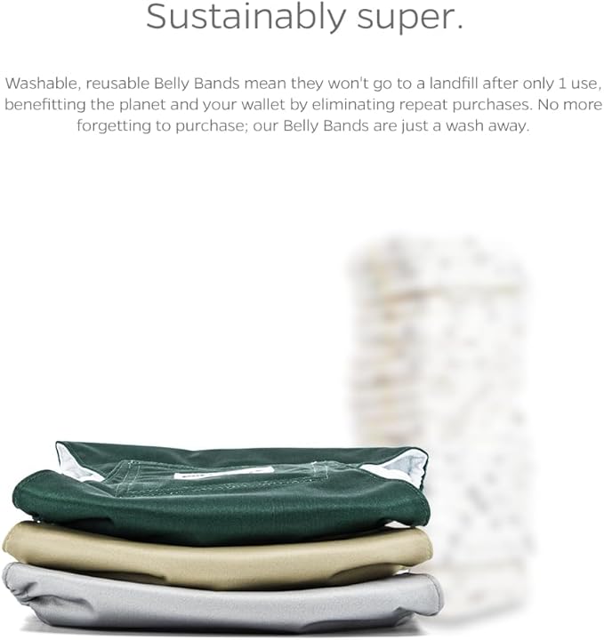 Pet Parents® Washable Belly Bands for Male Dogs (3pack) + Extendrs® of Durable Dog Diapers Male, Premium Male Dog Diapers & Dog Wraps (X-Small, Spruce)