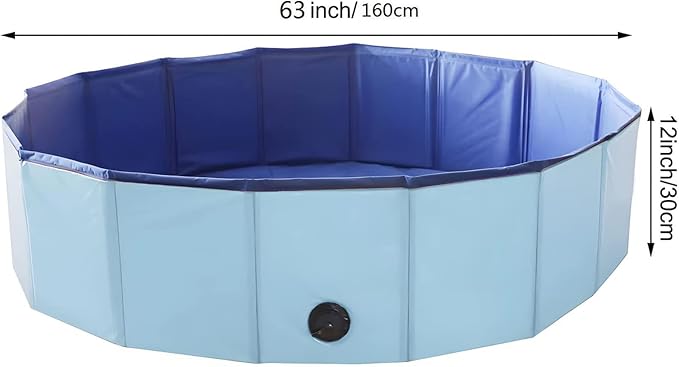 Artilife Whelping Box for Dogs Welp Box Whelping Pool,Puppy Whelping Pen for Puppies,Birthing for Dogs (63inch Dia.x12inch H(160x30cm), Blue)