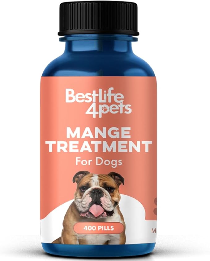 BestLife4Pets Dog Skin & Coat Soothing Formula – Helps with Persistent Itching, Dryness, Hair Loss & Irritated Skin, 800 Natural Odorless Pills