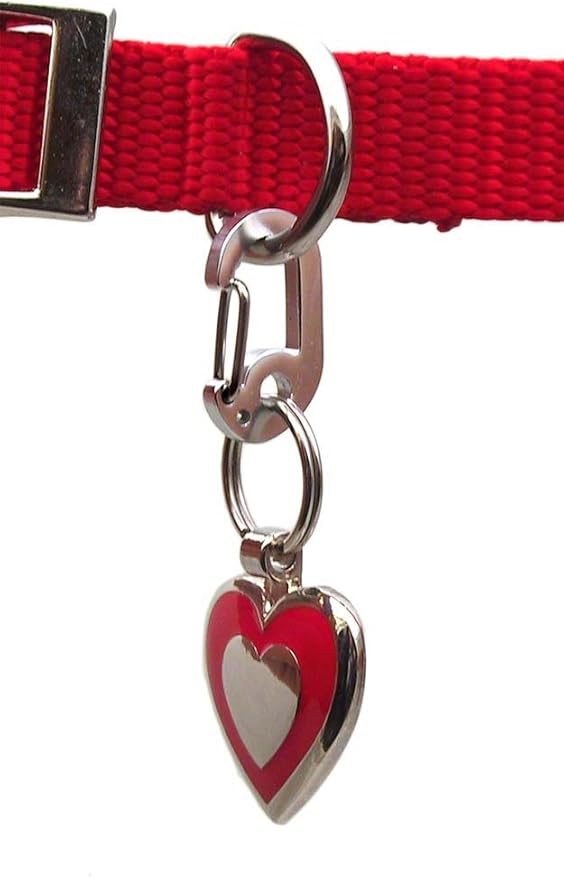 Klippy Pet Tag Quick Clip for Dogs and Cats, Red