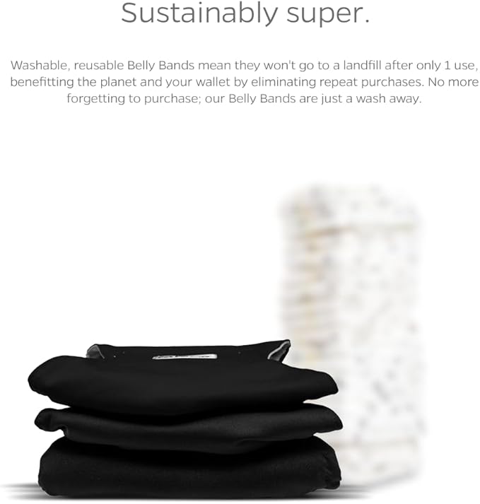 Pet Parents Washable Belly Bands for Dogs (3pack) + Extendrs Durable Dog Diapers, Premium Dog Diapers & Wraps (X-Large, Black)