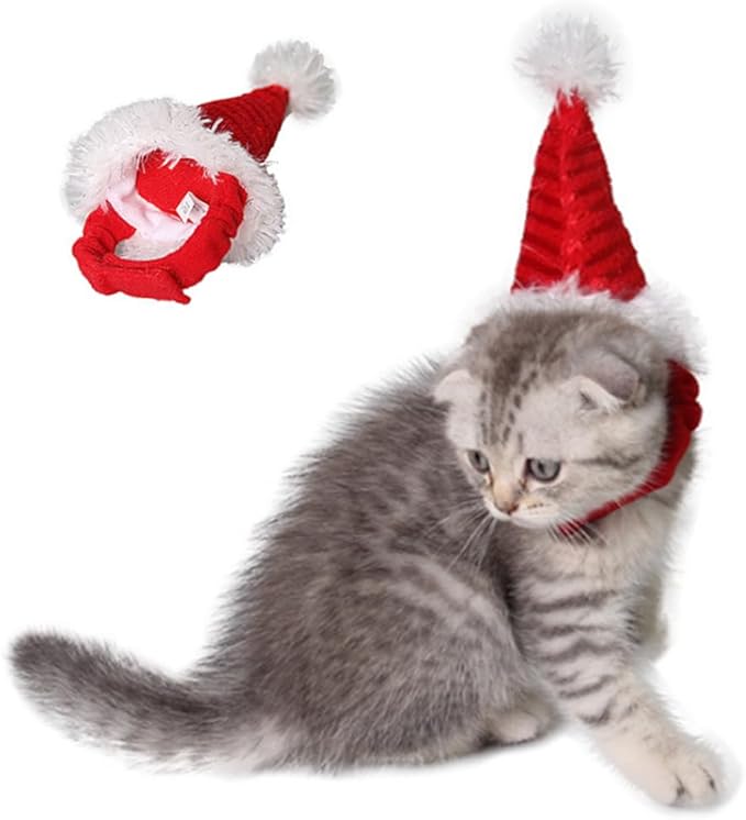 ANIAC Christmas Hamster Hats Guinea Pig Costume Mini Santa Hat for Kitten Chinchilla Rabbit Bunny Hedgehog Ferret Squirrel Rats Duck Newborn Puppy…